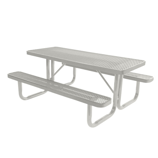 6 FT Commercial Rectangular Outdoor Picnic Table With Colored Frame