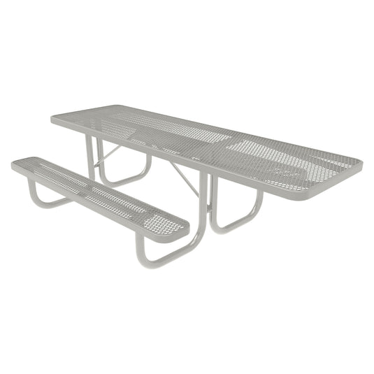 One-End ADA-Accessible Weatherproof Rectangular Outdoor Picnic Table With Colored Frame