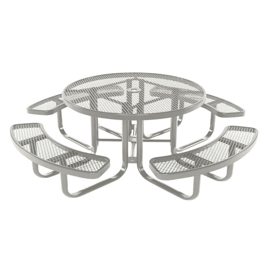 Round Kids Picnic Table With Colored Frame