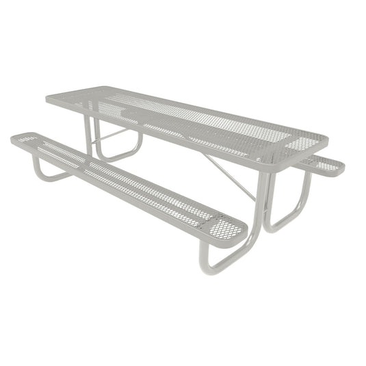 8 FT Commercial Rectangular Outdoor Picnic Table With Colored Frame