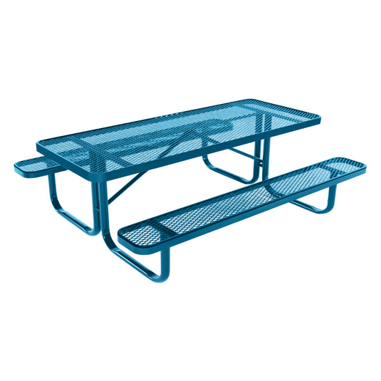 6 FT Rectangular Kids Picnic Table With Colored Frame