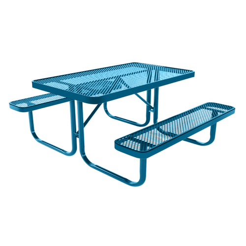 4 FT Rectangular Kids Picnic Table With Colored Frame