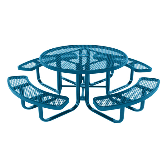 Round Kids Picnic Table With Colored Frame