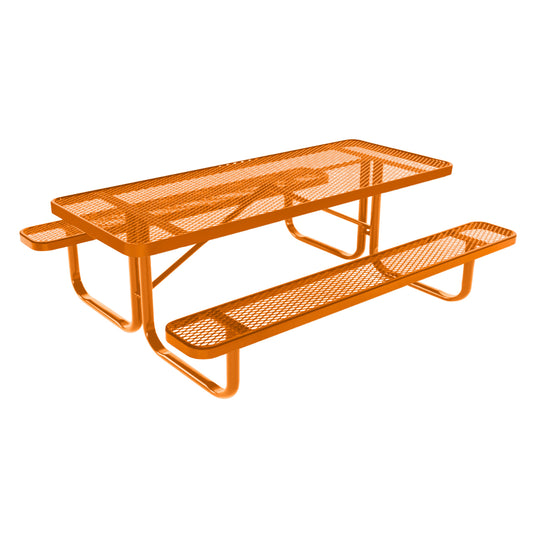 6 FT Rectangular Kids Picnic Table With Colored Frame