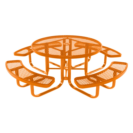 Round Kids Picnic Table With Colored Frame