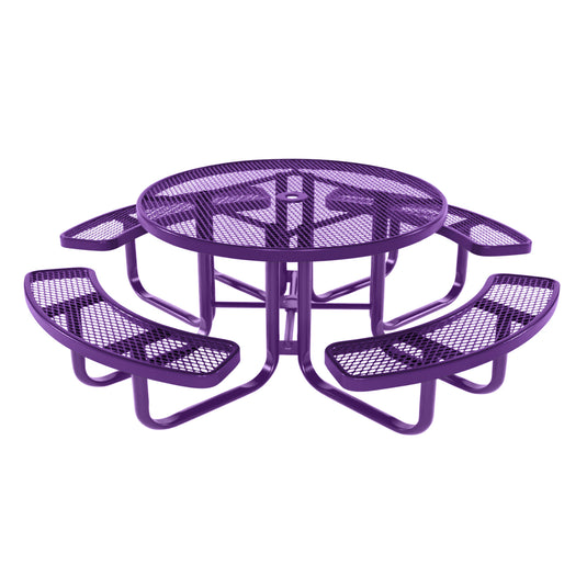 Round Kids Picnic Table With Colored Frame