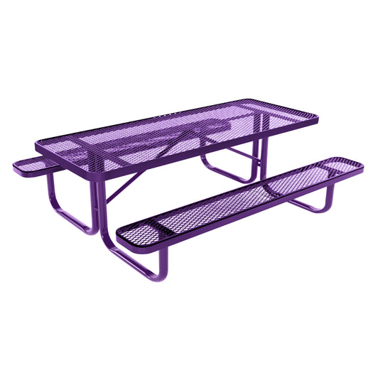 6 FT Rectangular Kids Picnic Table With Colored Frame