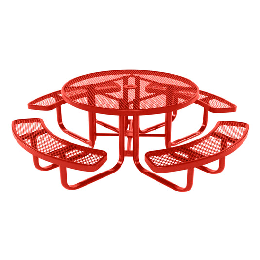 Round Kids Picnic Table With Colored Frame