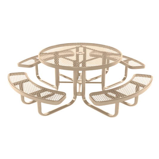Round Kids Picnic Table With Colored Frame