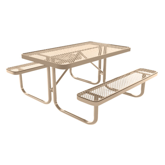 4 FT Rectangular Kids Picnic Table With Colored Frame
