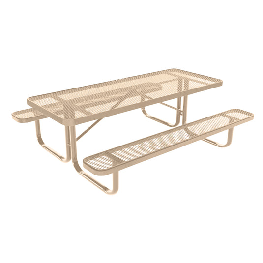6 FT Rectangular Kids Picnic Table With Colored Frame