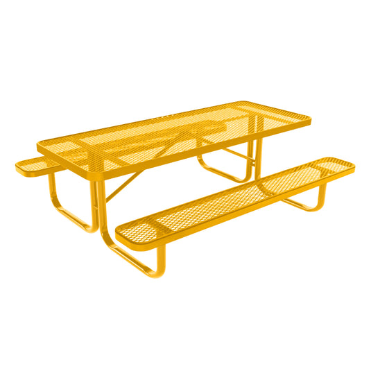 6 FT Rectangular Kids Picnic Table With Colored Frame