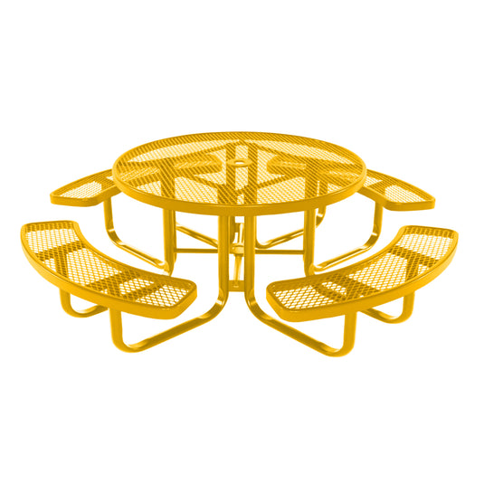 Round Kids Picnic Table With Colored Frame