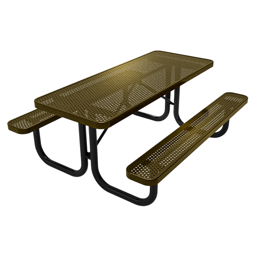 6 FT Commercial Rectangular Outdoor Picnic Table
