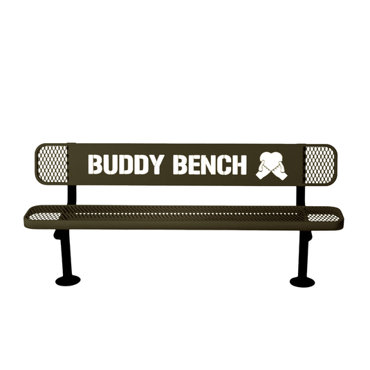 Buddy Bench with Surface Mount Frame