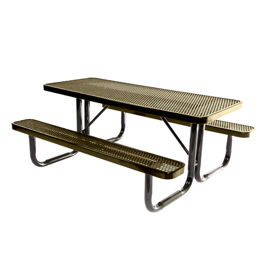 6 FT Commercial Rectangular Outdoor Picnic Table