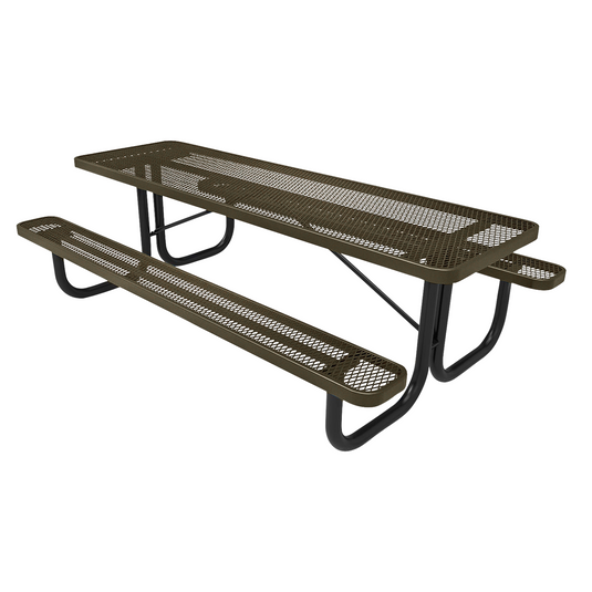 8 FT Commercial Rectangular Outdoor Picnic Table