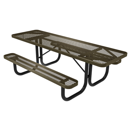 Both-Ends ADA-Accessible Weatherproof Rectangular Outdoor Picnic Table