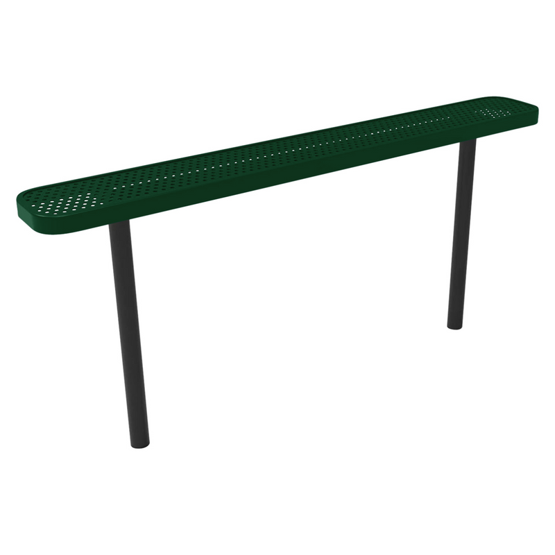 Load image into Gallery viewer, Durable Punched Steel Park Bench with Inground Mount Frame
