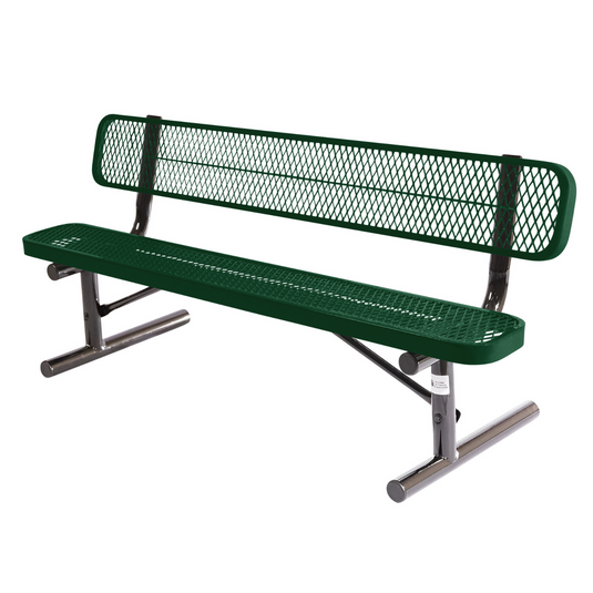 Expanded Metal Park Bench with Portable Frame