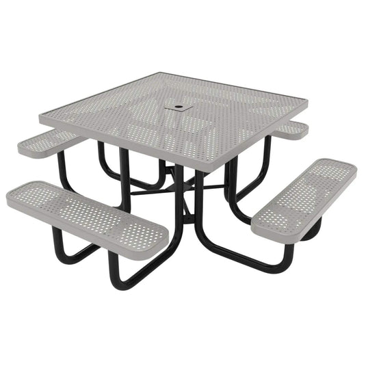 46" Square Metal Outdoor Picnic Table