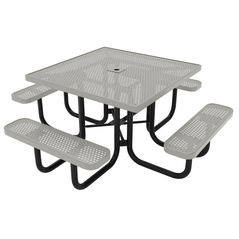 Load image into Gallery viewer, All-Weather Square Metal Outdoor Picnic Tables
