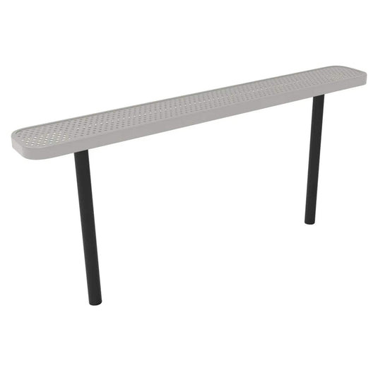 6FT Industrial Park Bench without Back, Inground Mount Frame
