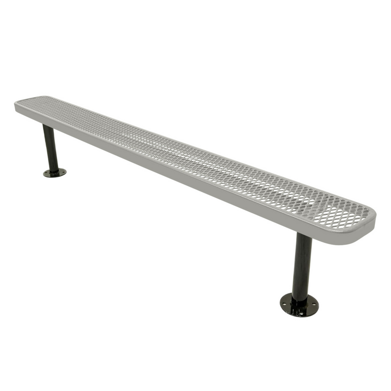 Load image into Gallery viewer, Commercial Expanded Metal Park Bench with Surface Mount Frame
