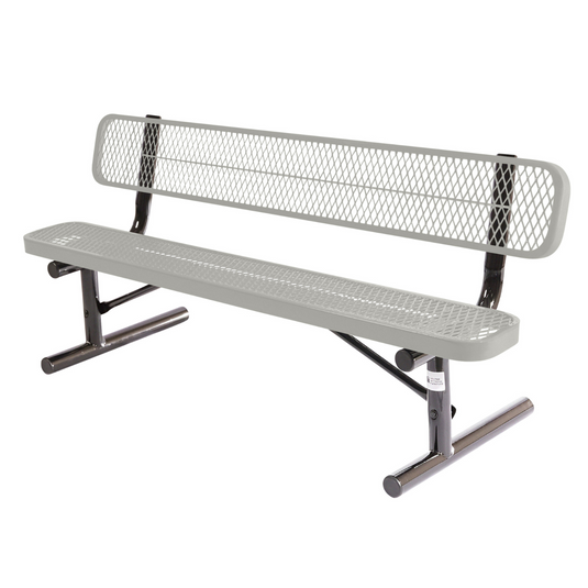 Expanded Metal Park Bench with Portable Frame