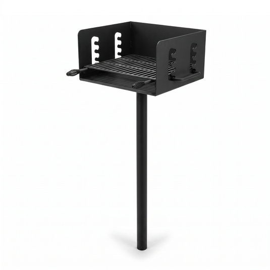 Commercial Park Charcoal Grill, Inground Mount