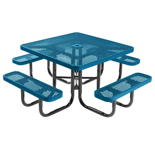 46" Square Metal Outdoor Picnic Table
