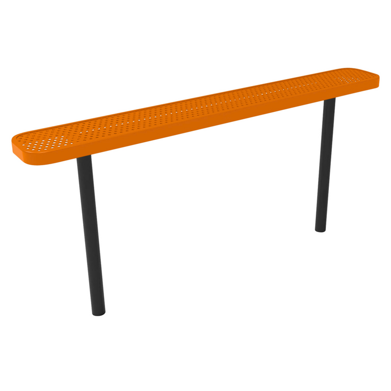 Load image into Gallery viewer, Durable Punched Steel Park Bench with Inground Mount Frame
