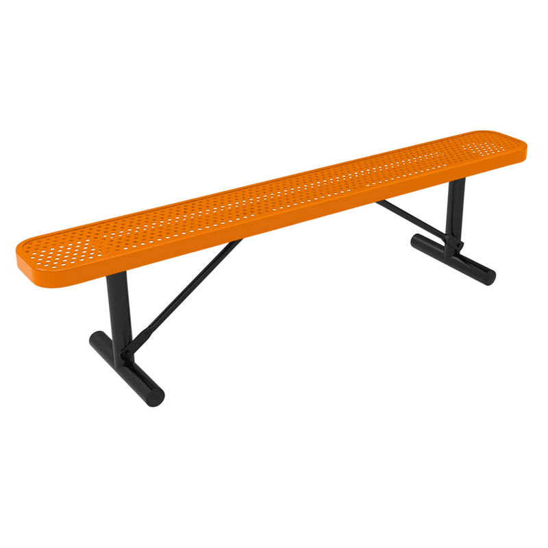 Load image into Gallery viewer, All-Weather Punched Steel Park Bench with Portable Frame
