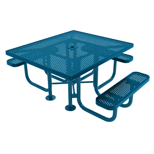 46" x 54" ADA-Accessible Weatherproof Square Outdoor Picnic Table With Colored Frame