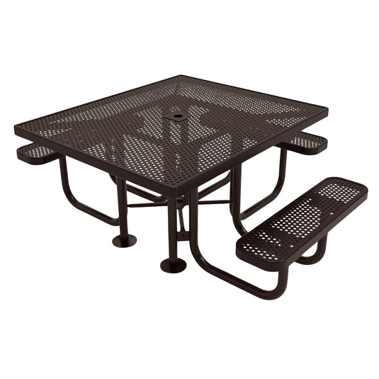 46" x 54" ADA-Accessible Weatherproof Square Outdoor Picnic Table With Colored Frame