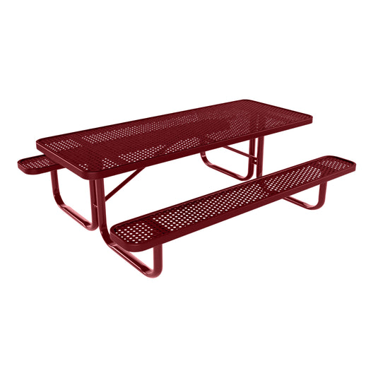 6 FT Rectangular Kids Picnic Table With Colored Frame