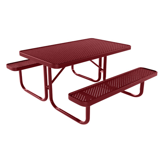 4 FT Rectangular Kids Picnic Table With Colored Frame