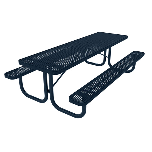 8 FT Commercial Rectangular Outdoor Picnic Table With Colored Frame