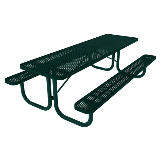 8 FT Commercial Rectangular Outdoor Picnic Table With Colored Frame