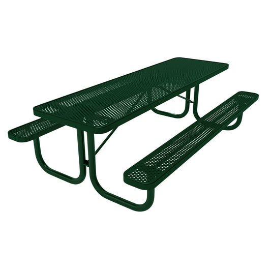 8 FT Commercial Rectangular Outdoor Picnic Table With Colored Frame