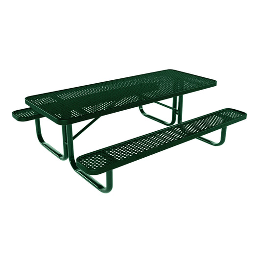 6 FT Rectangular Kids Picnic Table With Colored Frame