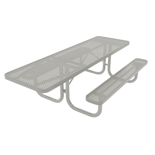 One-End ADA-Accessible Weatherproof Rectangular Outdoor Picnic Table With Colored Frame