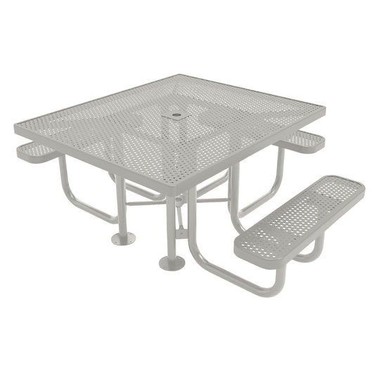 46" x 54" ADA-Accessible Weatherproof Square Outdoor Picnic Table With Colored Frame