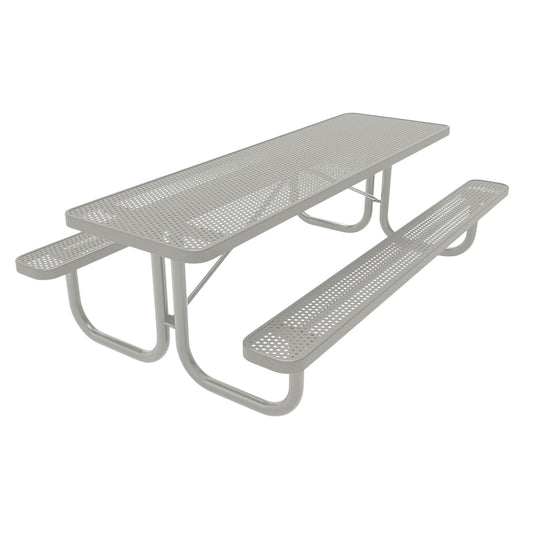 8 FT Commercial Rectangular Outdoor Picnic Table With Colored Frame
