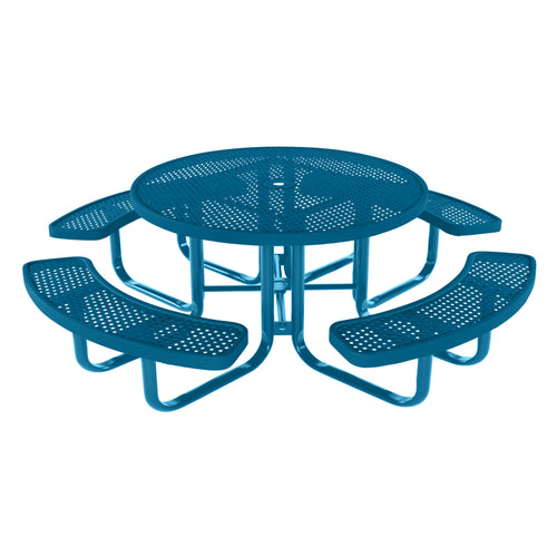 Round Kids Picnic Table With Colored Frame