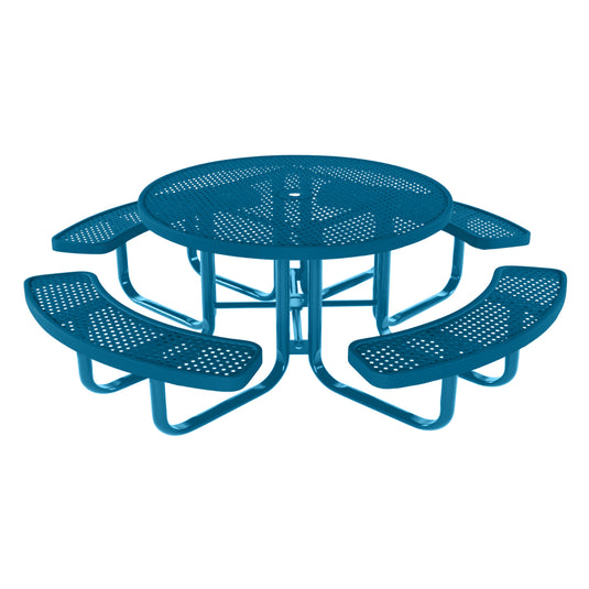 Round Kids Picnic Table With Colored Frame