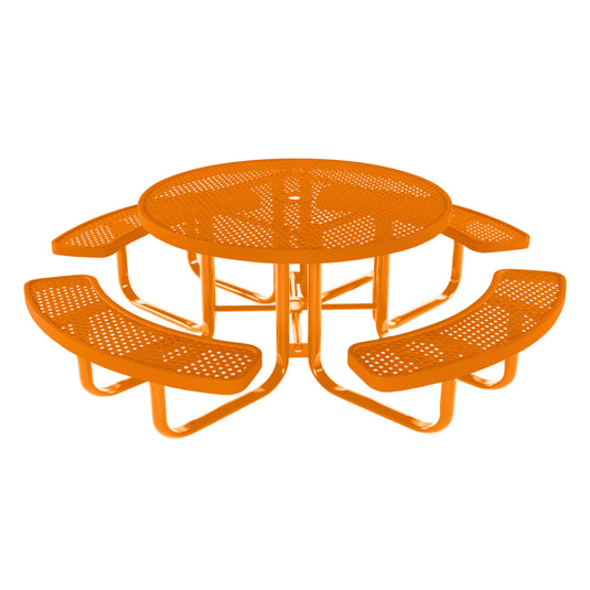 Round Kids Picnic Table With Colored Frame