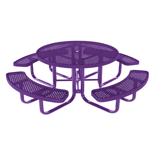 Round Kids Picnic Table With Colored Frame