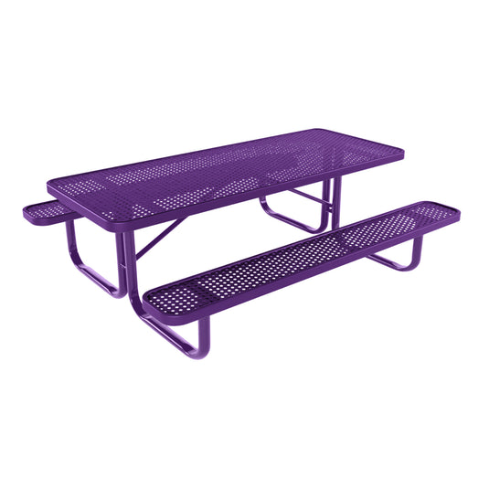 6 FT Rectangular Kids Picnic Table With Colored Frame