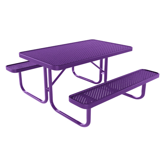 4 FT Rectangular Kids Picnic Table With Colored Frame